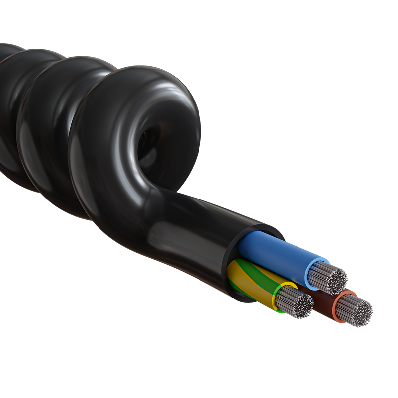 Extensiflex 'K' PVC/PUR  spiral cable
